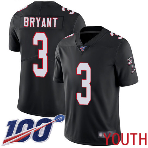 Atlanta Falcons Limited Black Youth Matt Bryant Alternate Jersey NFL Football 3 100th Season Vapor Untouchable